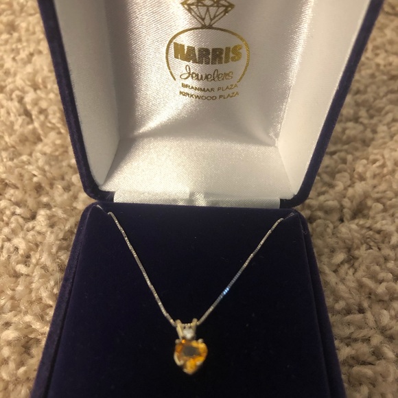 Topaz heart pendant necklace from Harris Jewelers - Picture 2 of 2